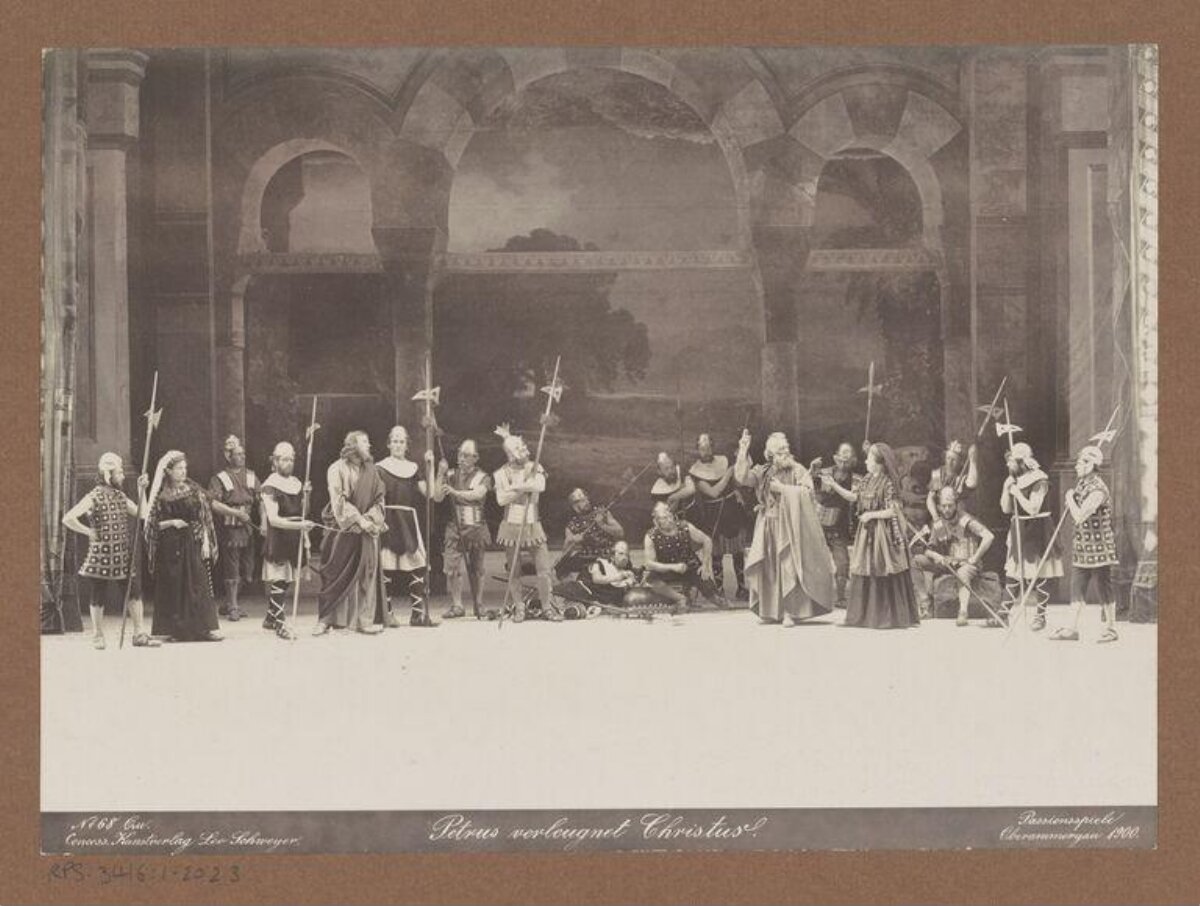 1900 Passion Play Denial of Peter Scene