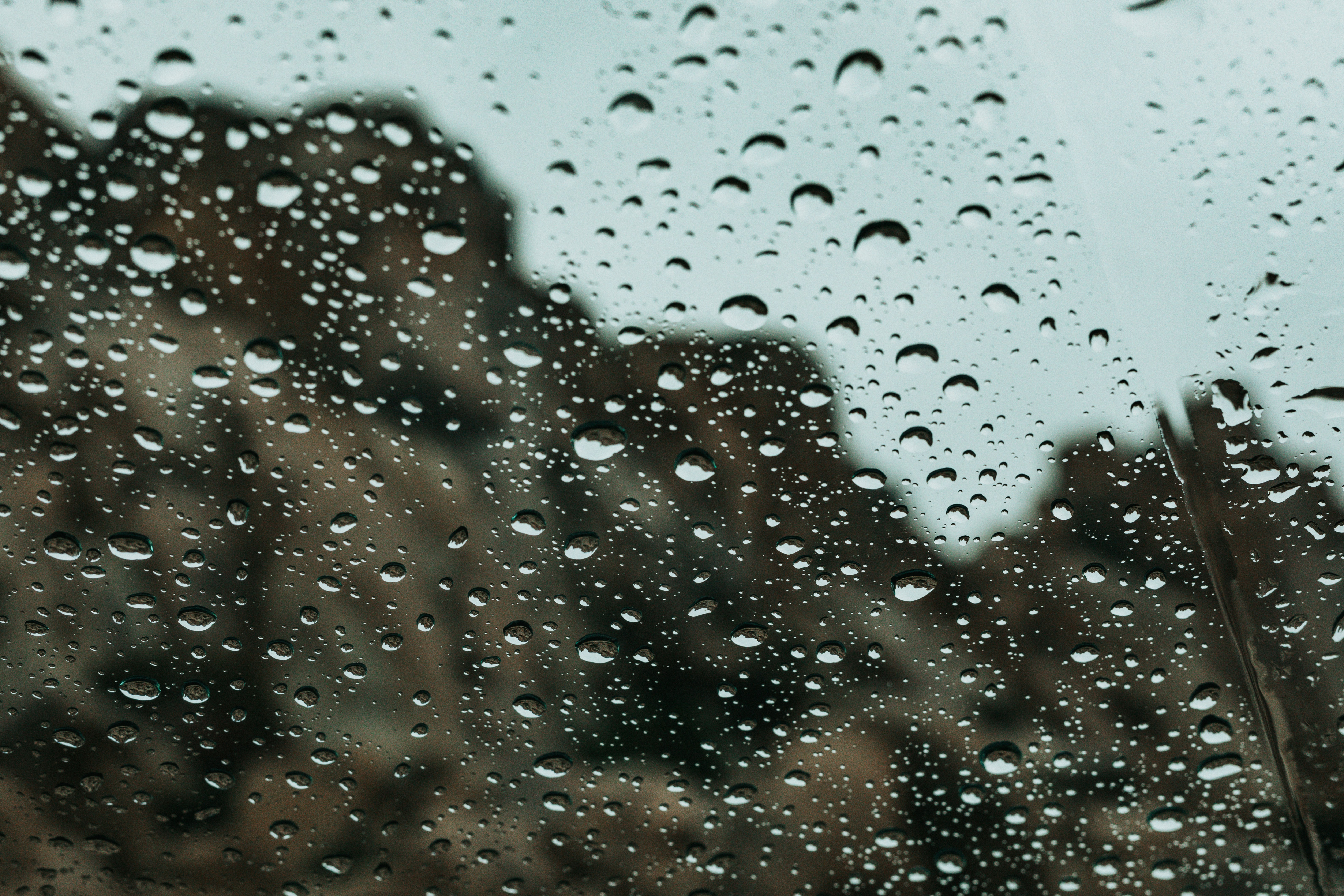 Raindrops on Glass Window