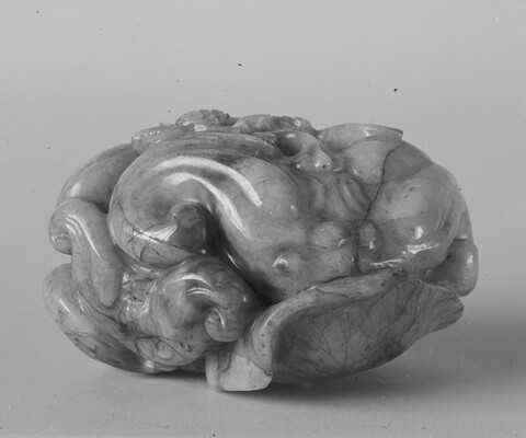 Carved Jade Mythical Beast Ornament