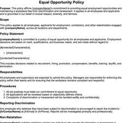 Equal Opportunity Policy