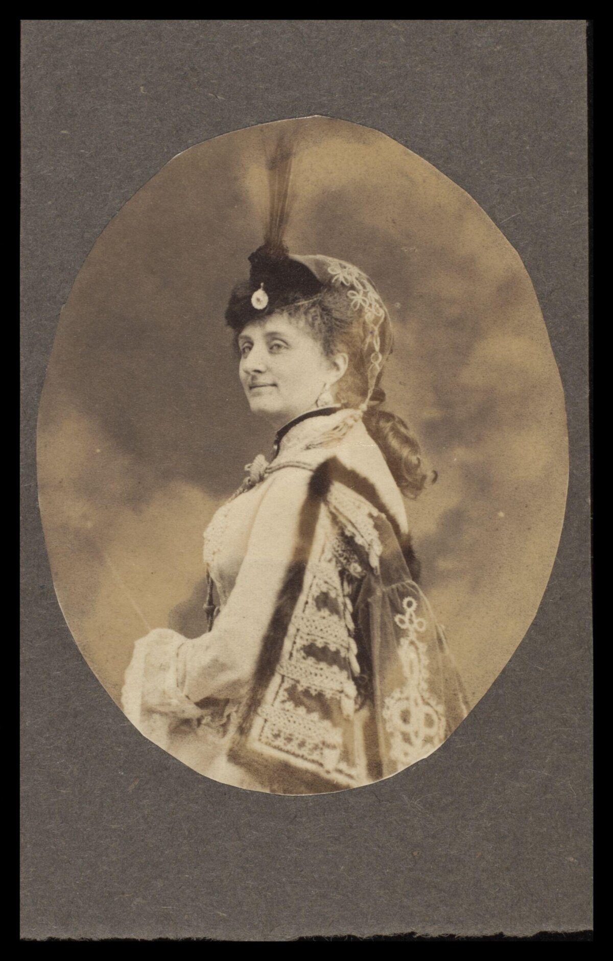 Vintage Oval Portrait of a Woman