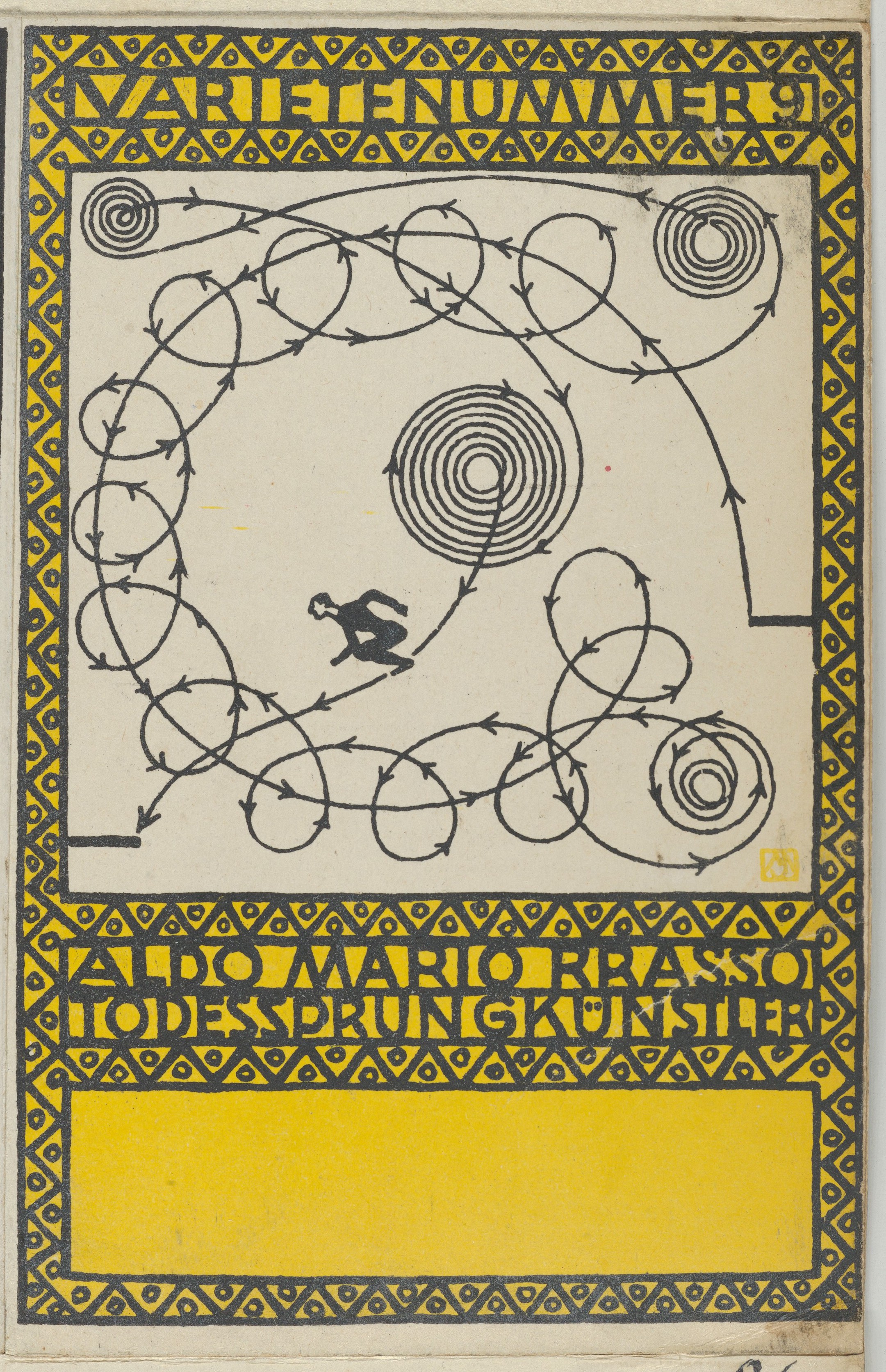 Vintage German Acrobat Variety Poster