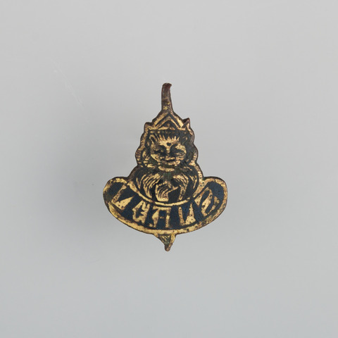 Vintage Enameled Brass Badge