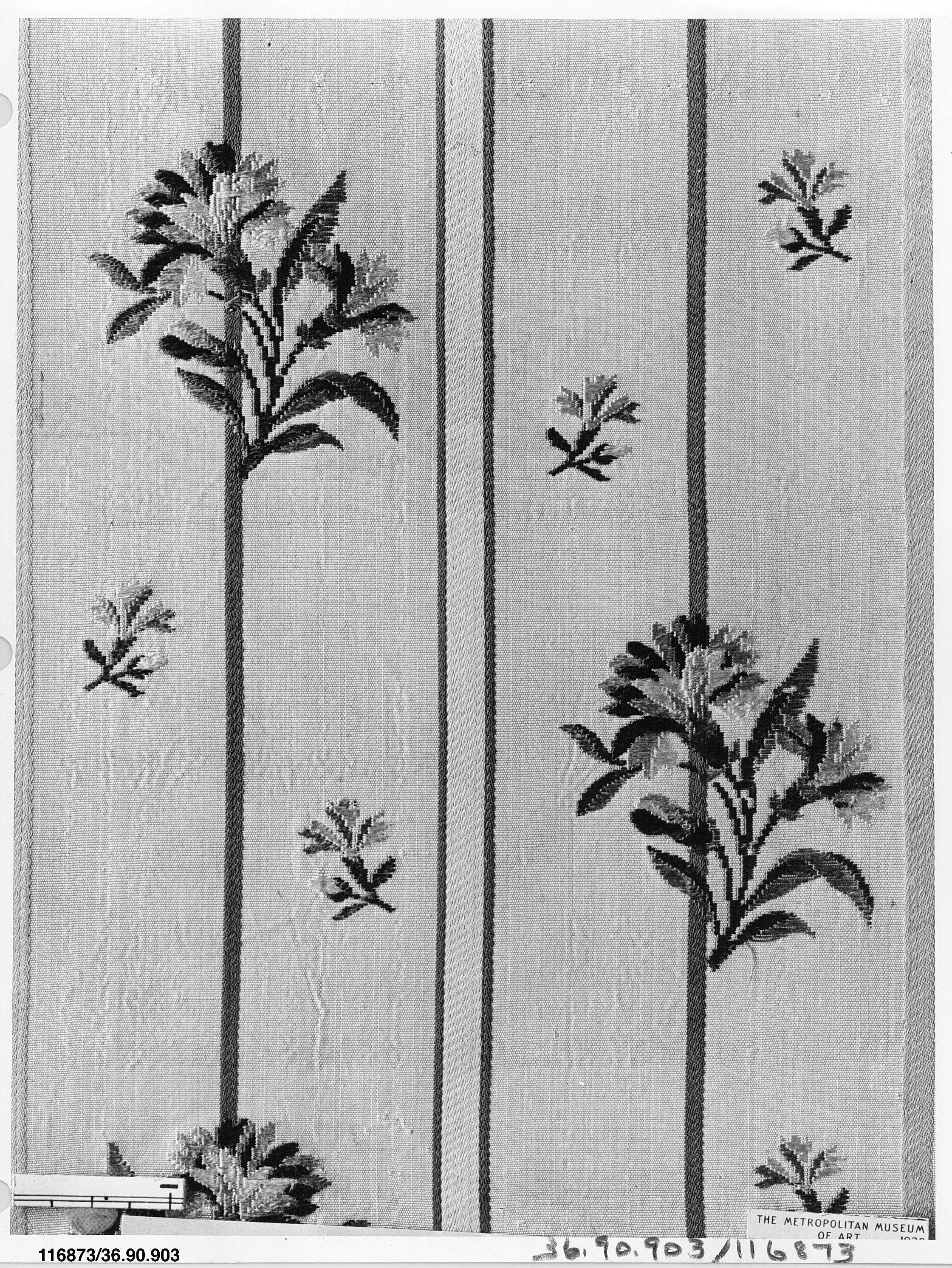Woven Floral Striped Textile