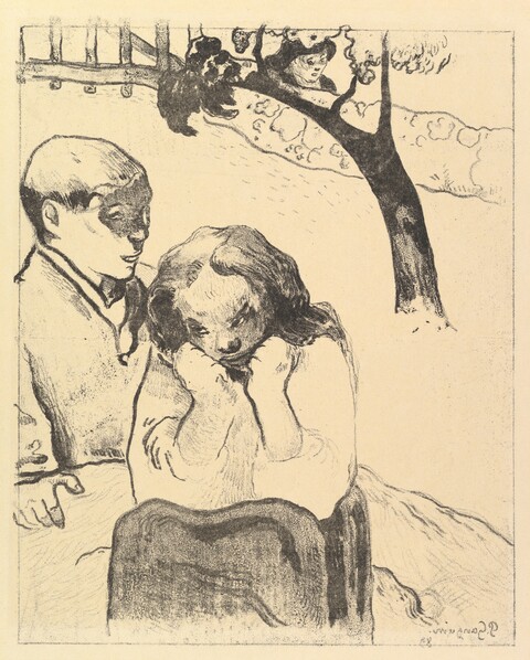 Man and Pensive Woman Sketch