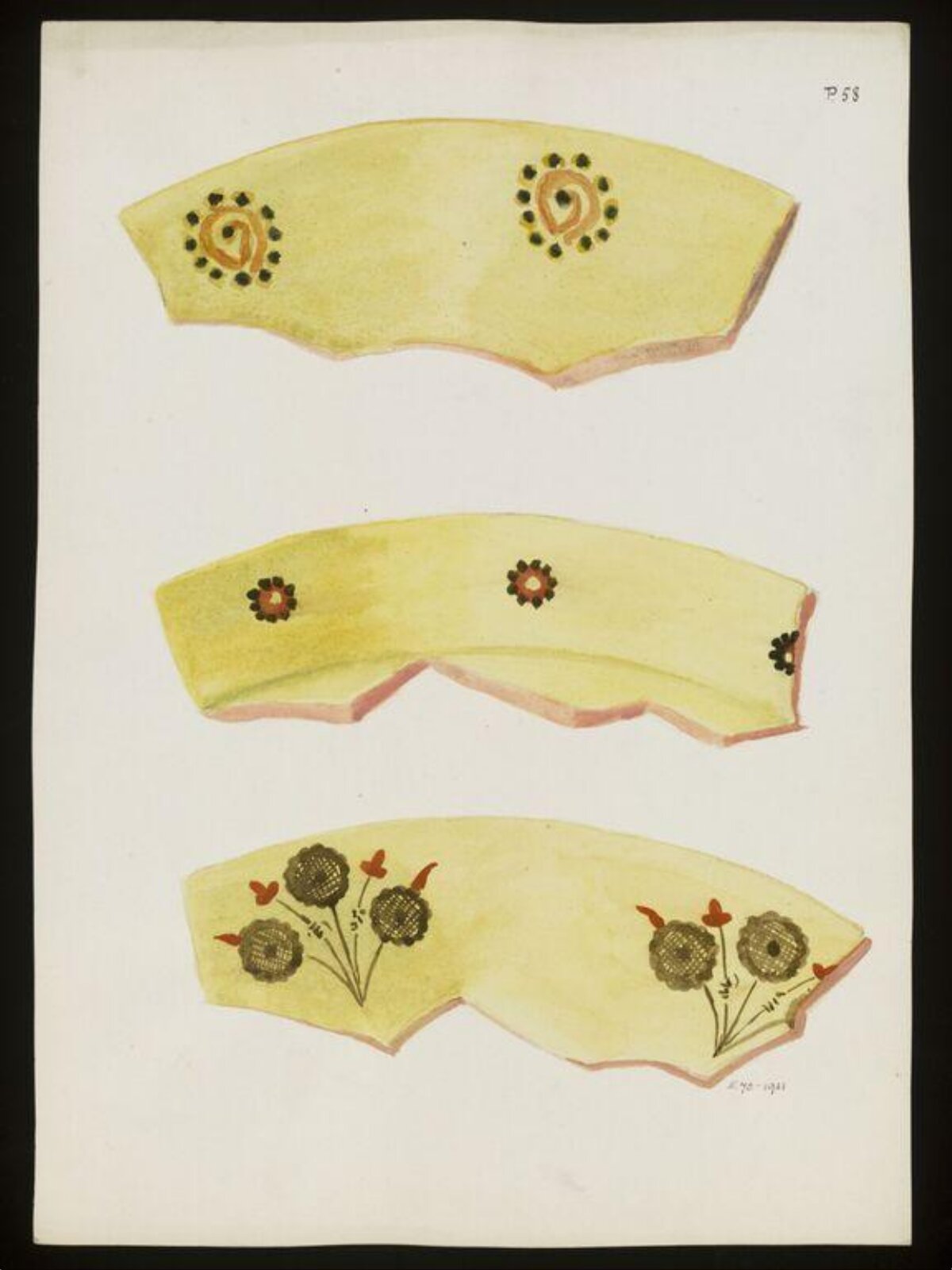 Watercolor Collar Pattern Design Sketches