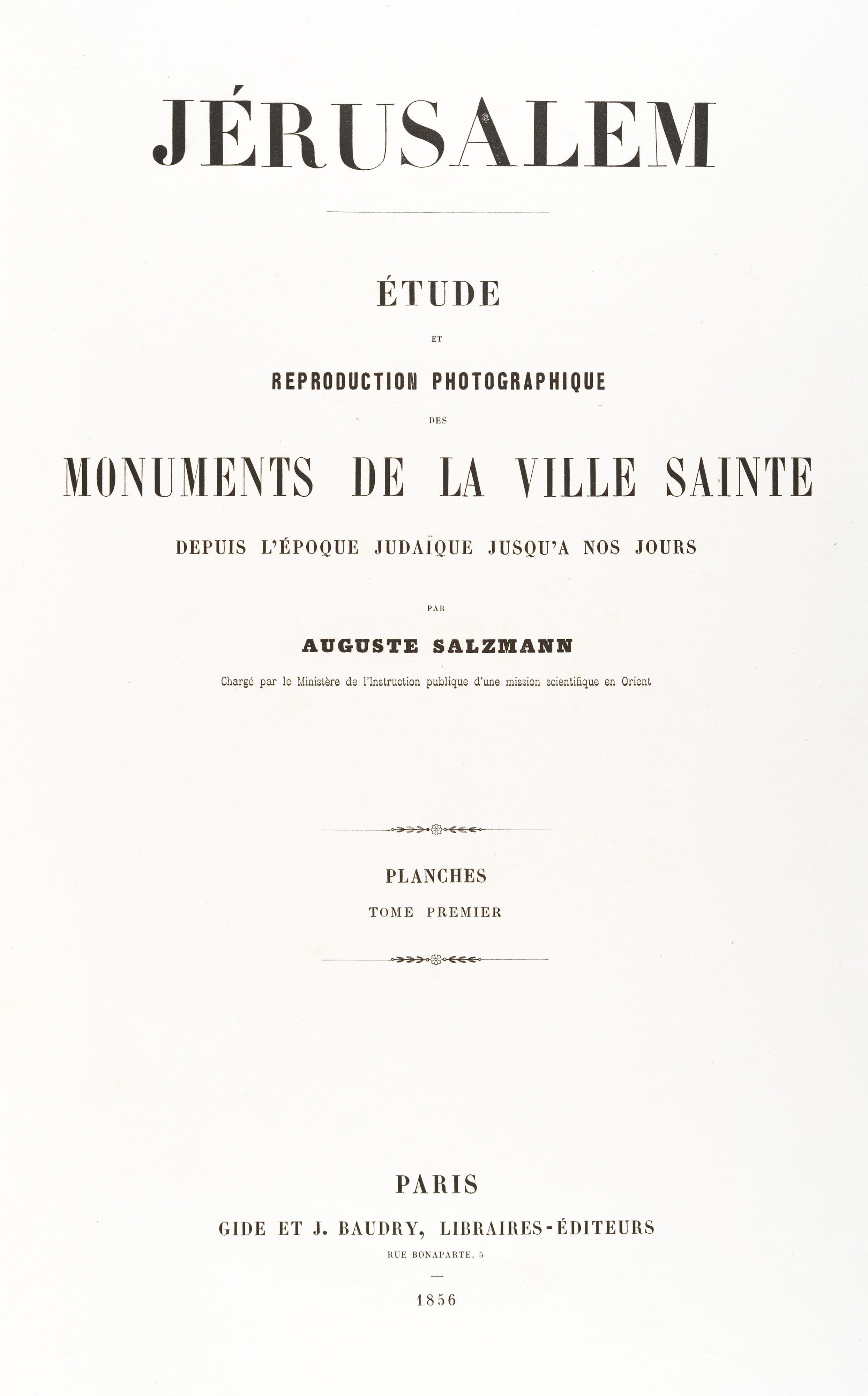1856 Jerusalem Book Title Page