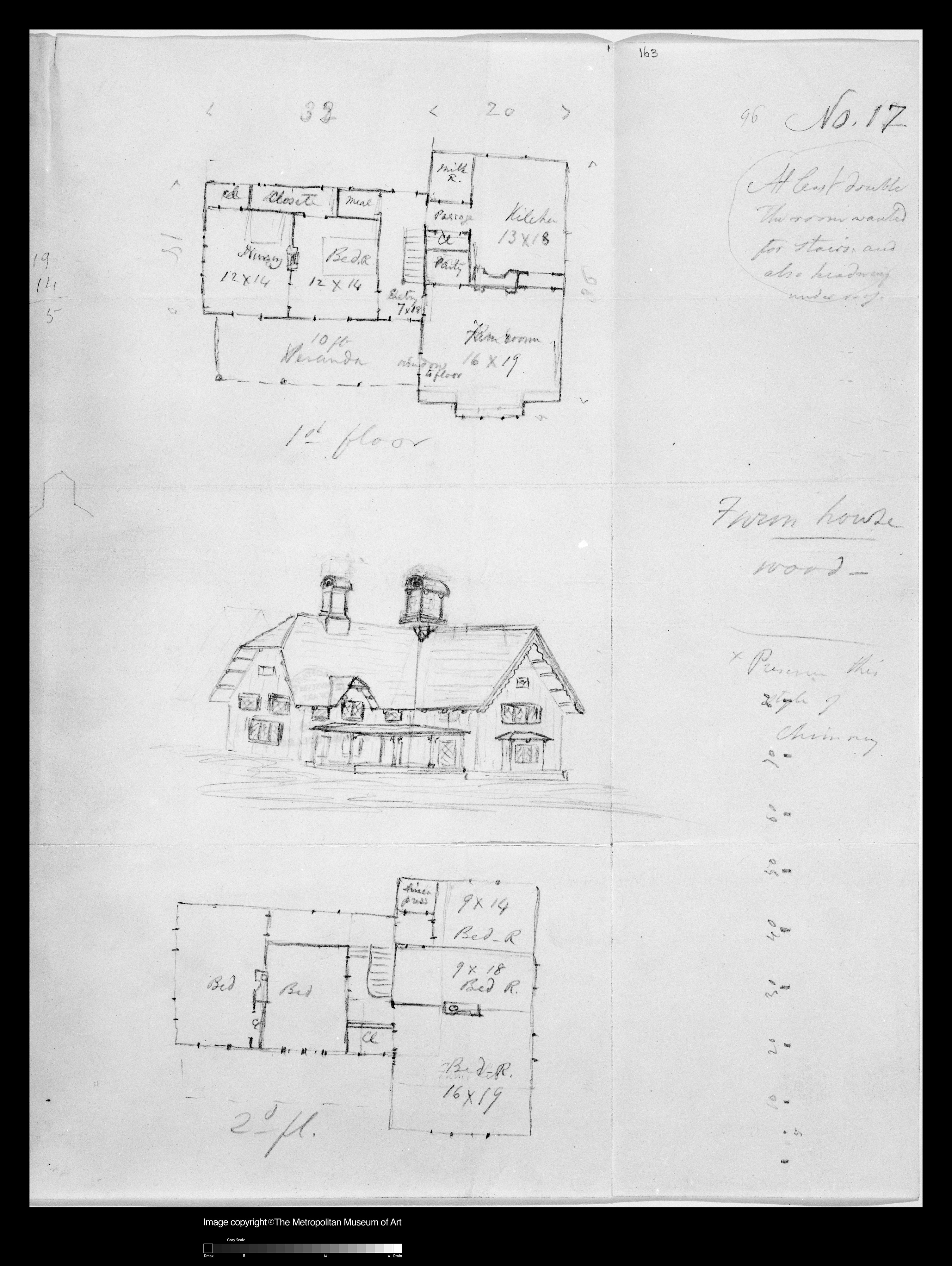 Hand-Drawn Farm House Architectural Plans