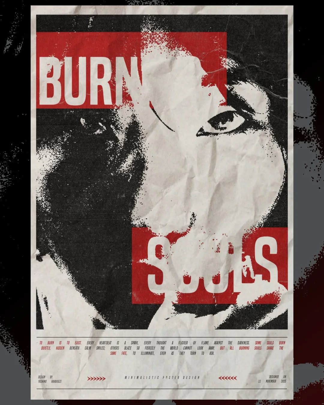 Burn Souls Minimalist Poster