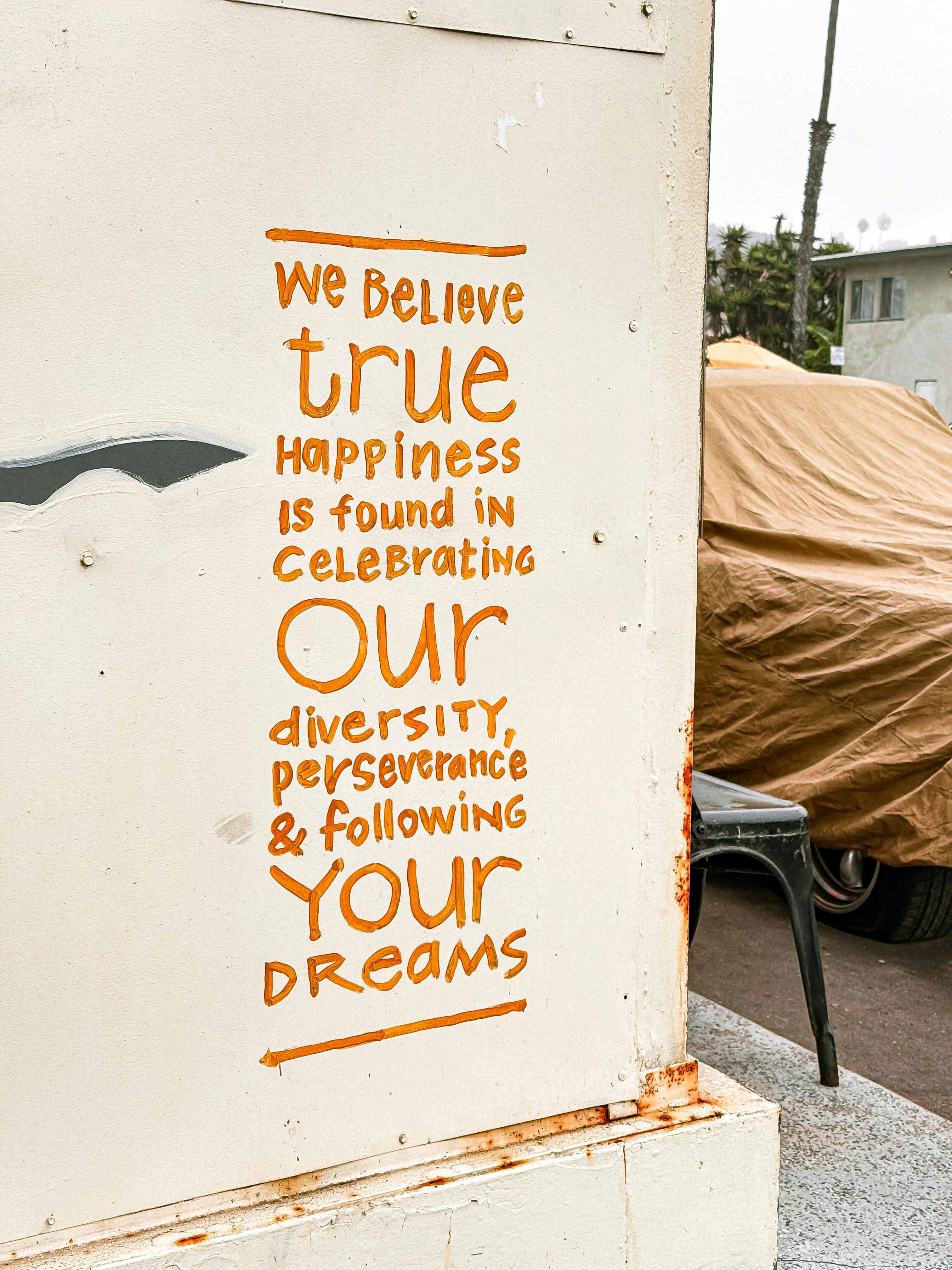 Motivational Quote Painted on Wall