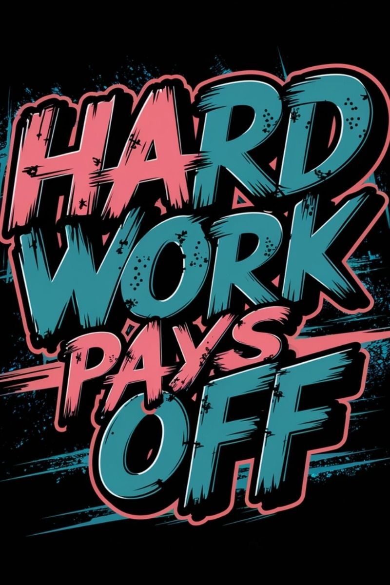 Hard Work Pays Off Motivational Graphic