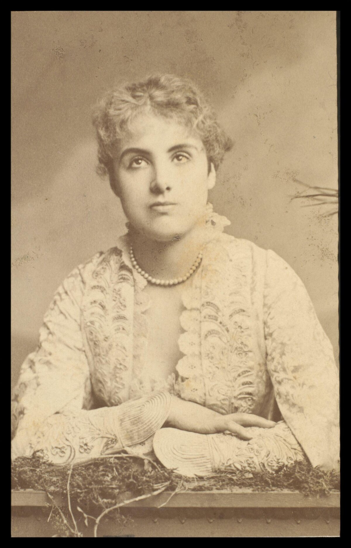 Vintage Sepia Portrait of Victorian Woman