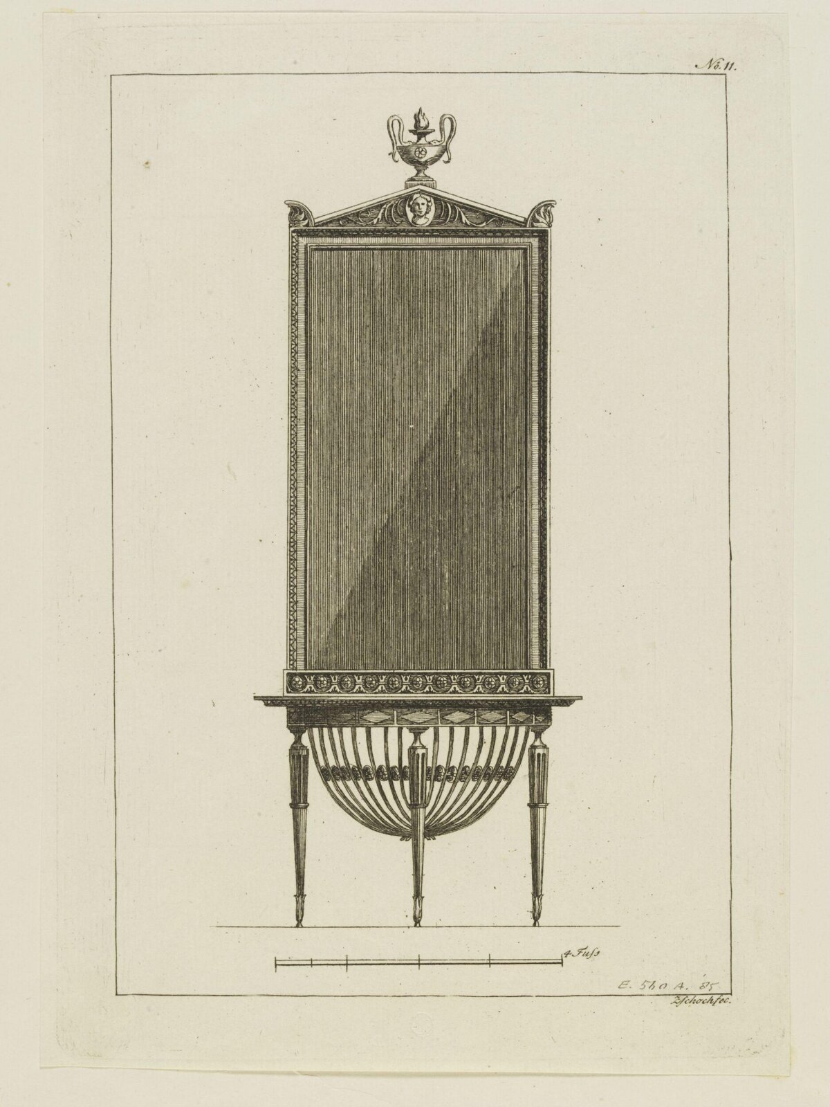 Engraved Neoclassical Pier Mirror Design