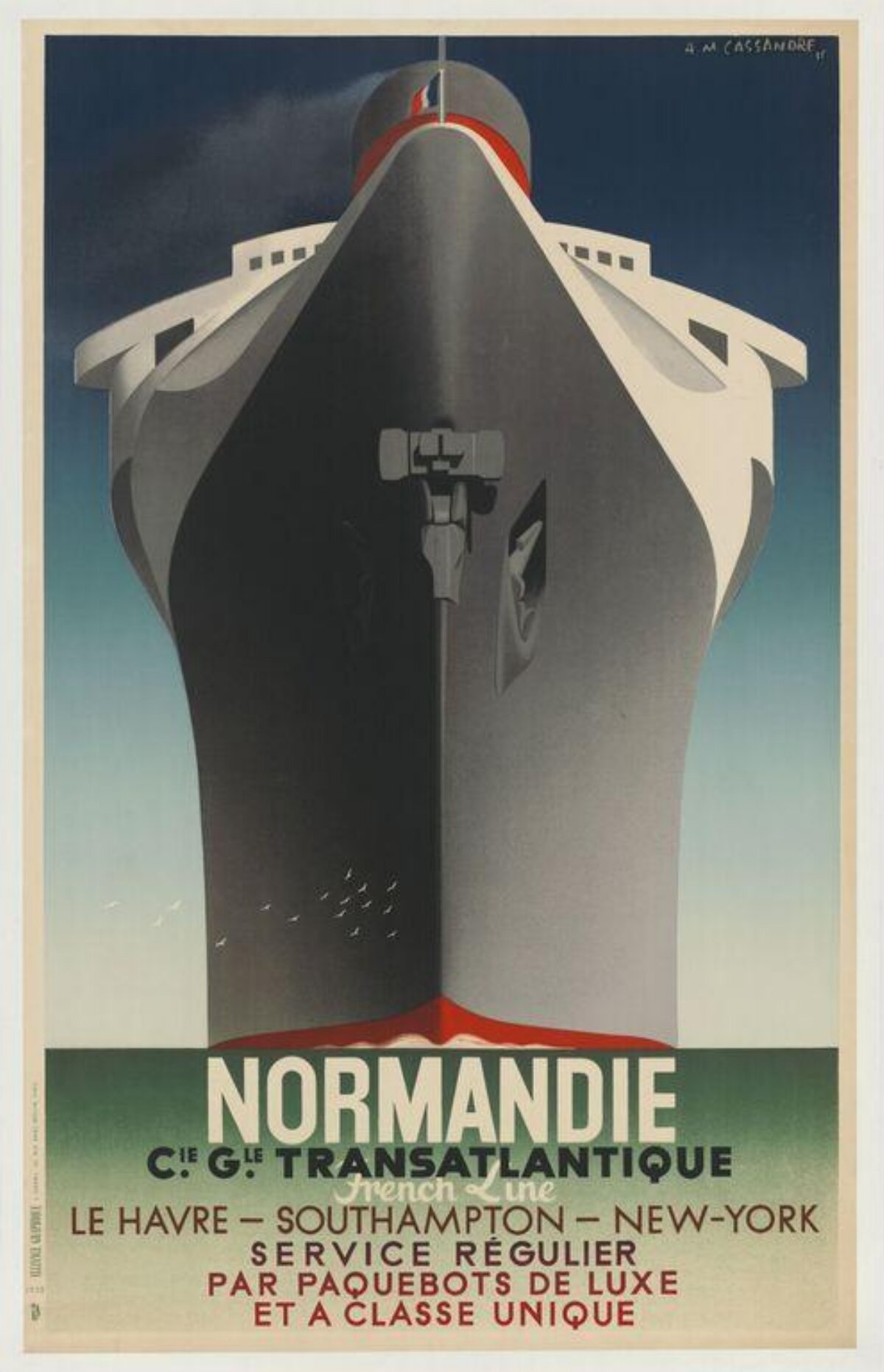 Normandie Vintage Travel Poster