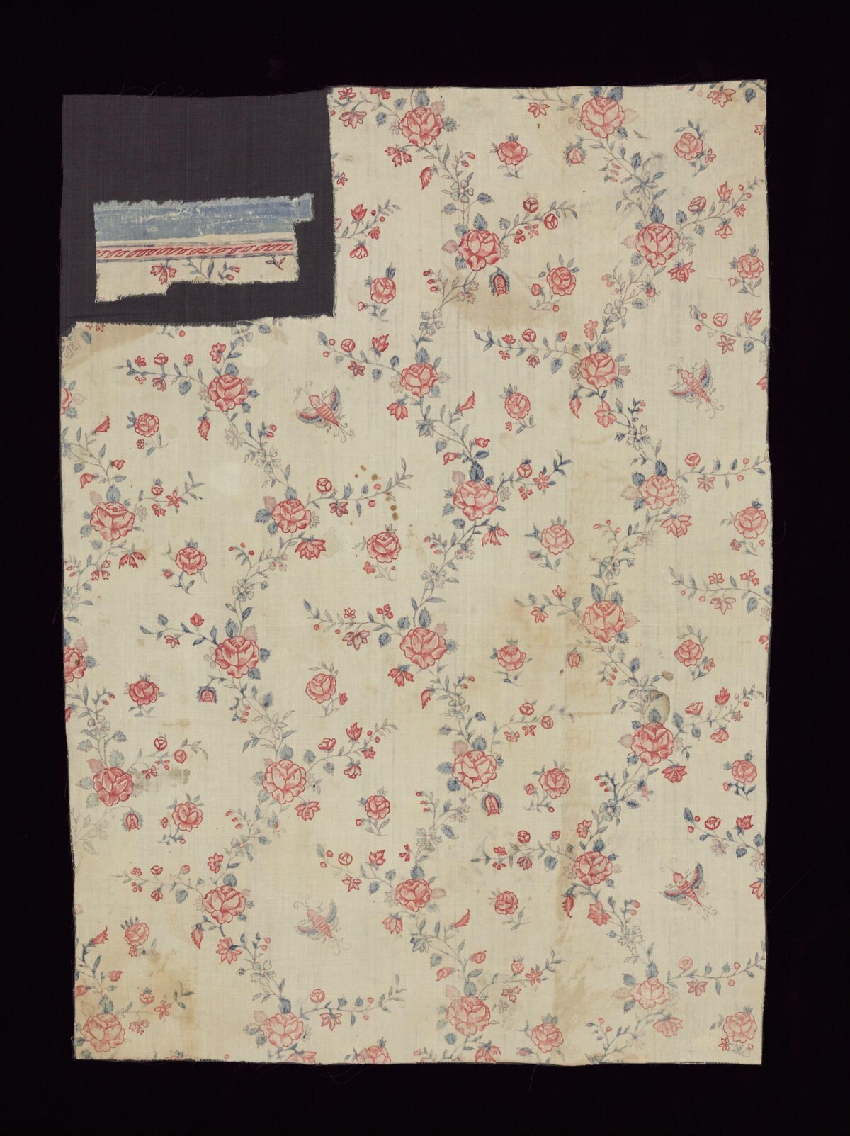Antique Rose Print Fabric Sample