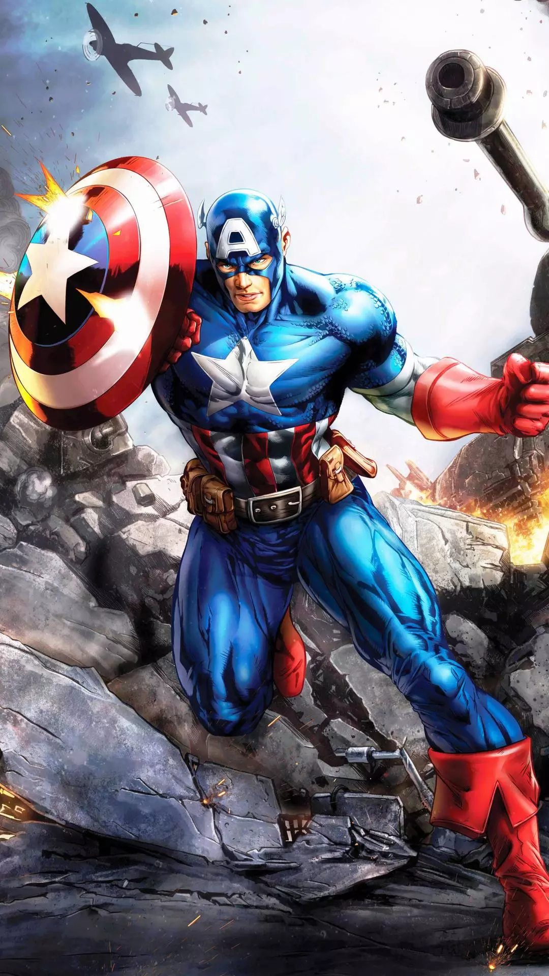 Captain America in Battle