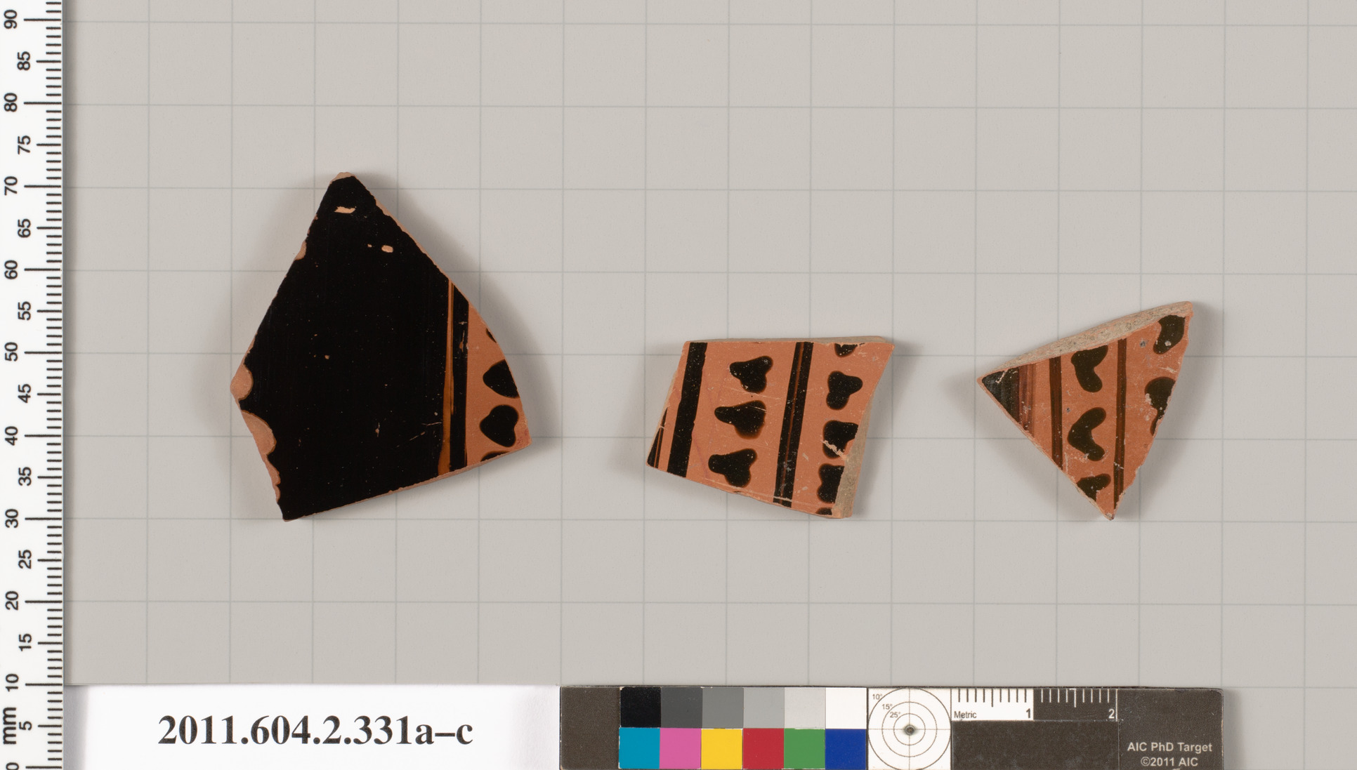 Three Ancient Pottery Fragments