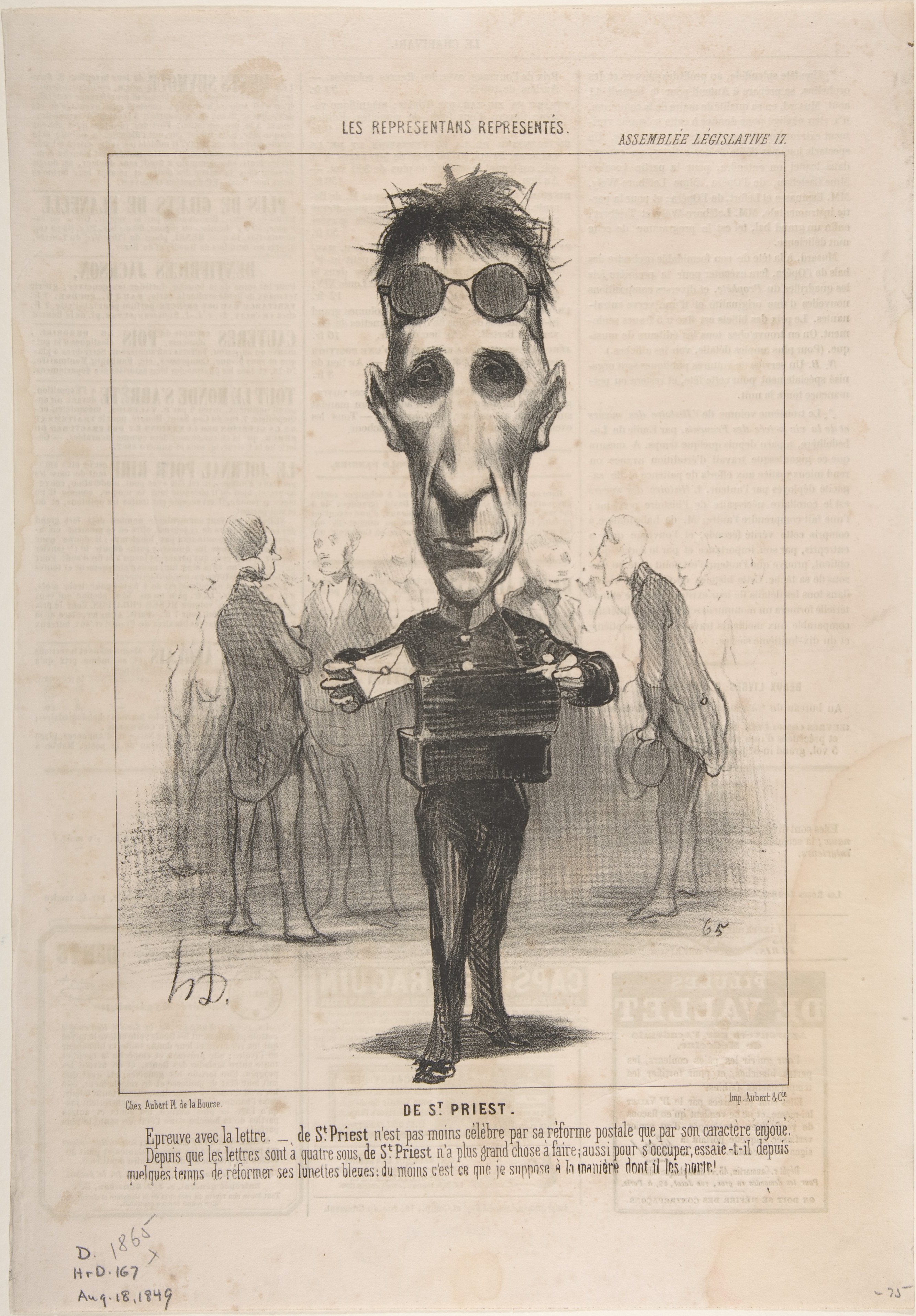 Caricature of De St Priest