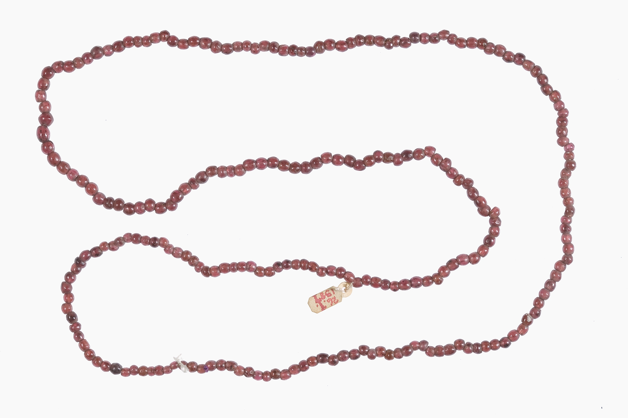Vintage Ruby Bead Necklace