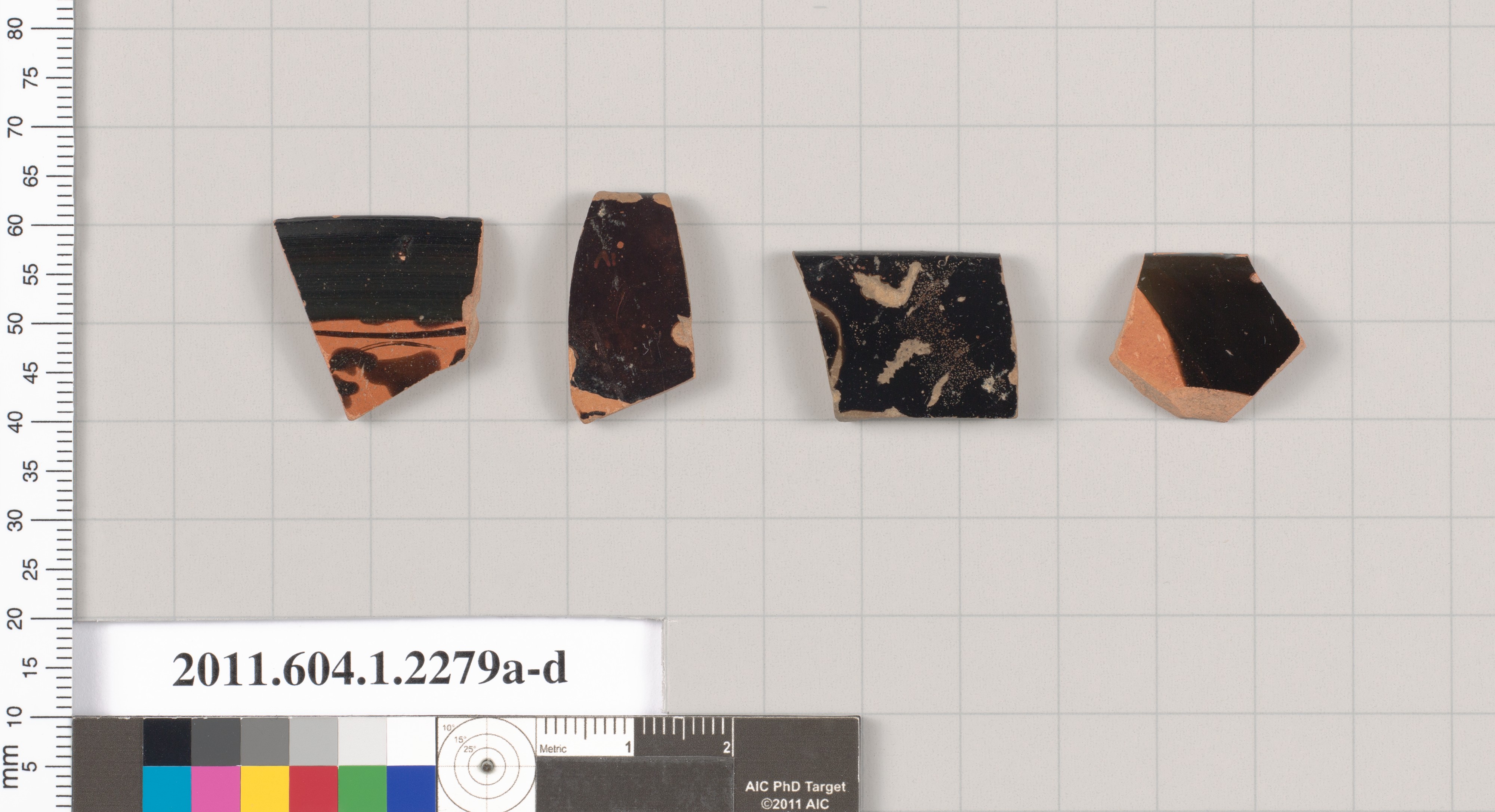 Four Ancient Pottery Fragments