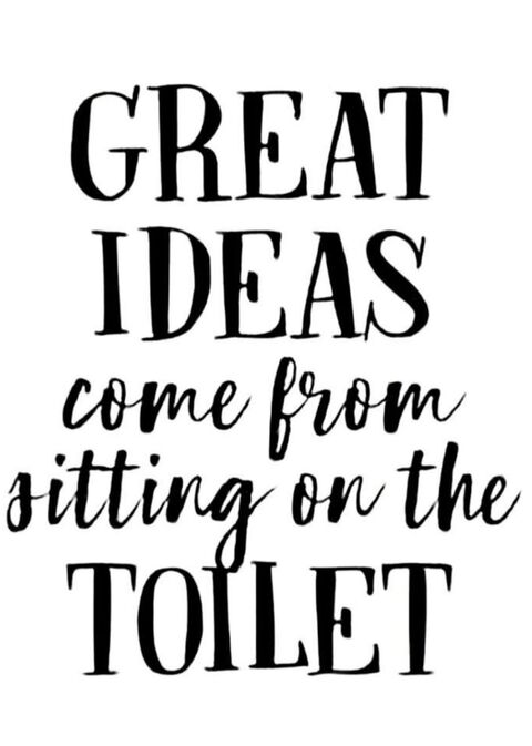 Funny Great Ideas Toilet Quote