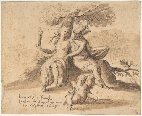 1609 Mythological Figure Sketch
