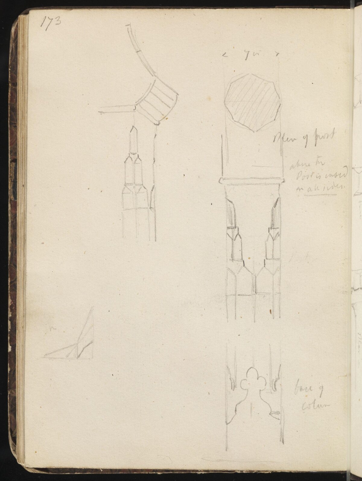 Gothic Architectural Sketches on Notebook