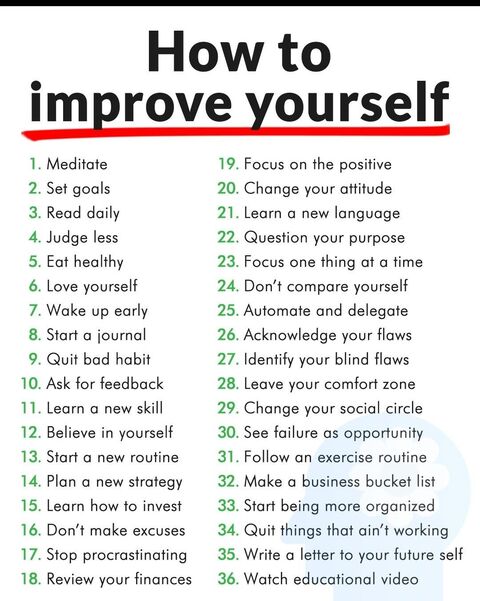 How to Improve Yourself