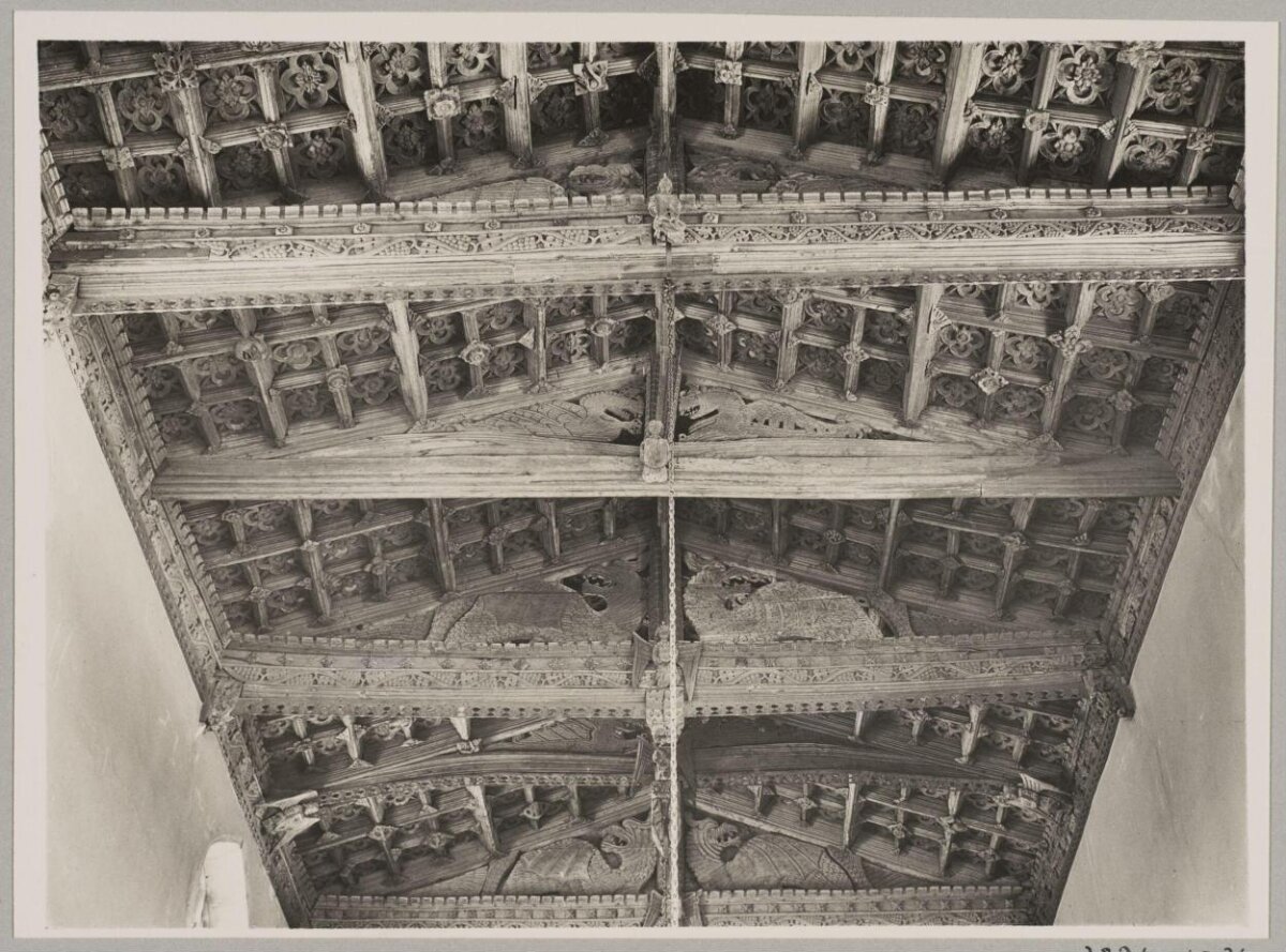 Carved Medieval Wooden Ceiling