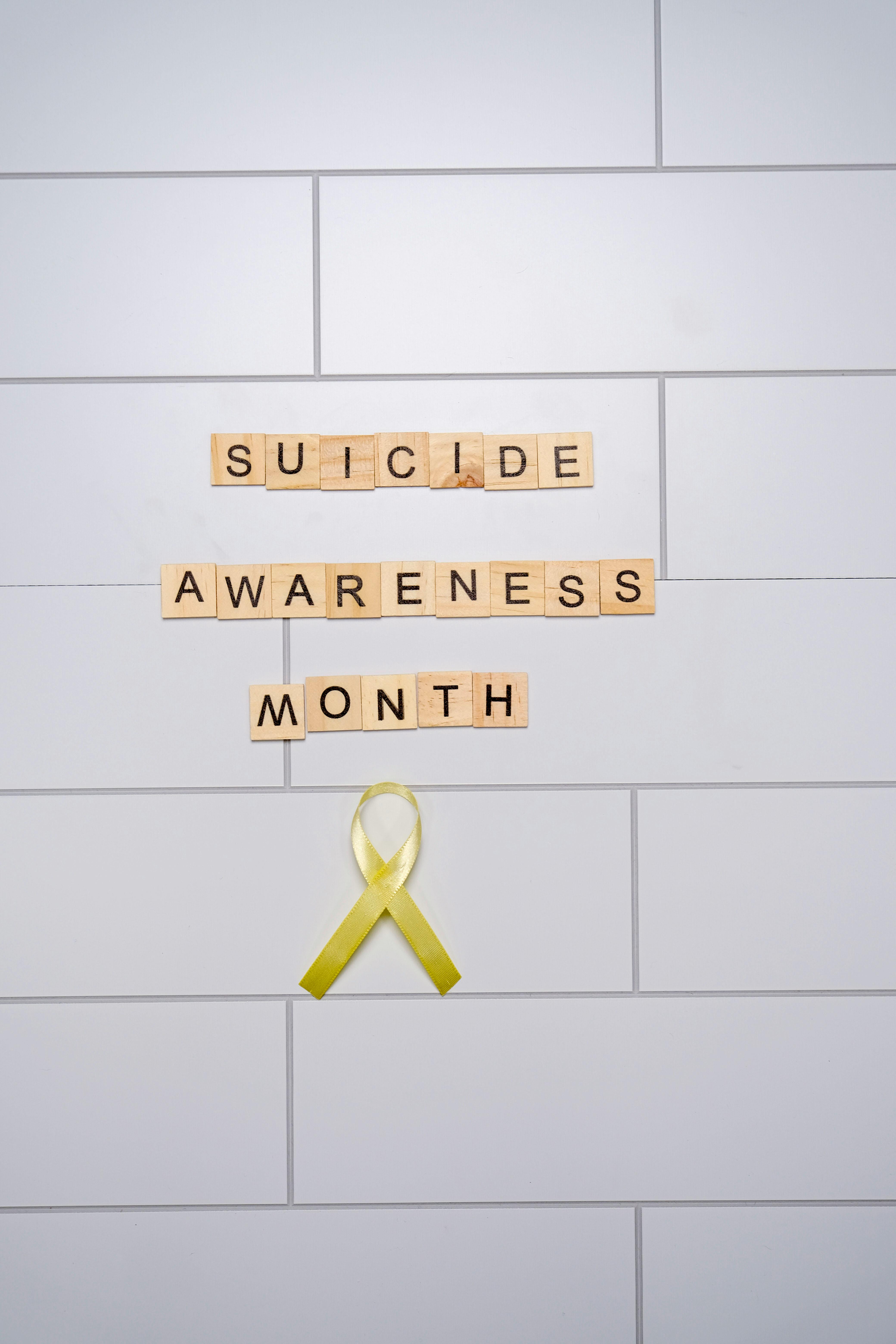 Suicide Awareness Month Yellow Ribbon