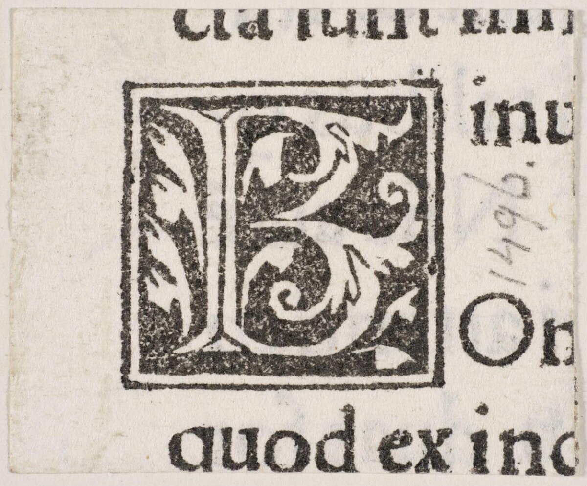 Decorated Woodcut Initial D