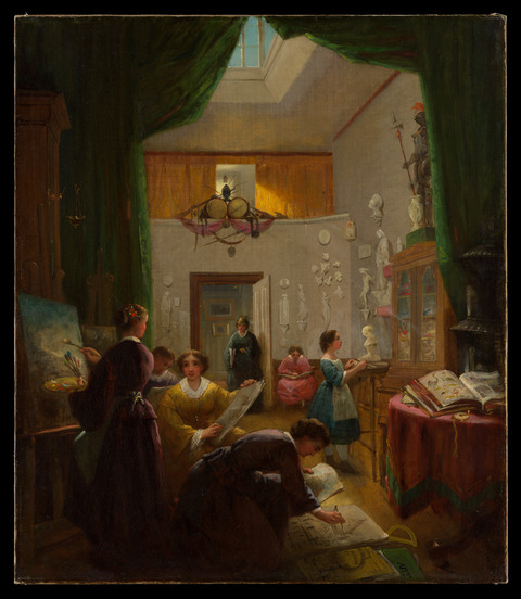 Women's Art Class in Studio