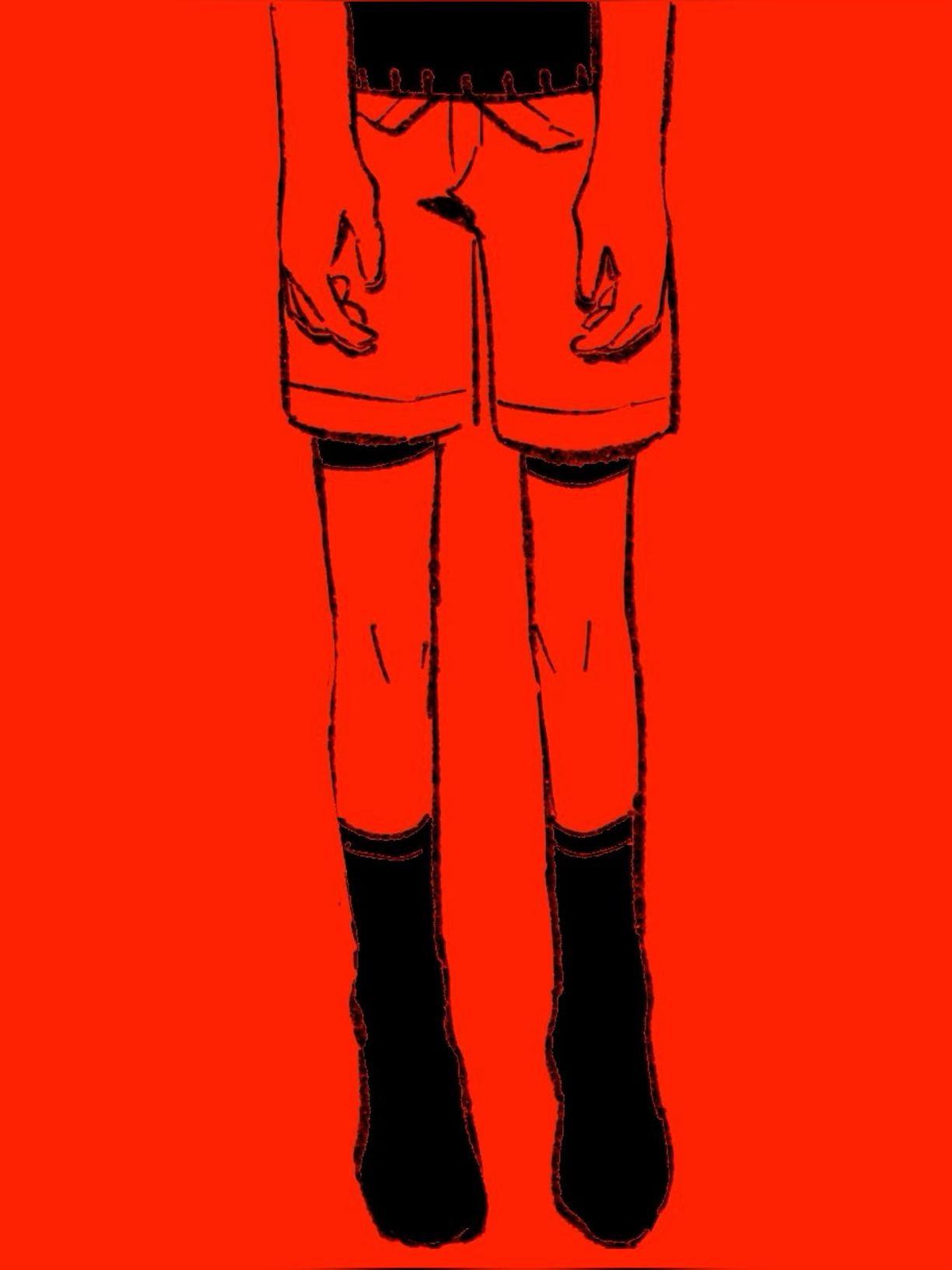 Standing Lower Body Figure Illustration