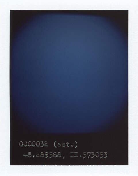 Minimal Blue Gradient Coordinate Art