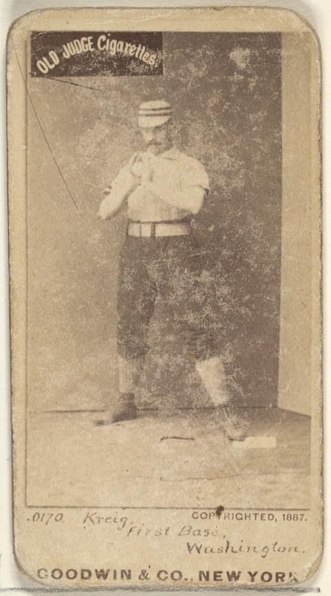 1887 Old Judge Washington Baseball Card