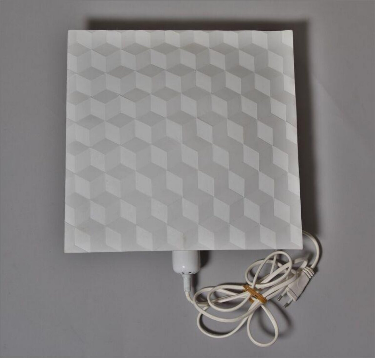 White 3D Cube Textured Light Panel