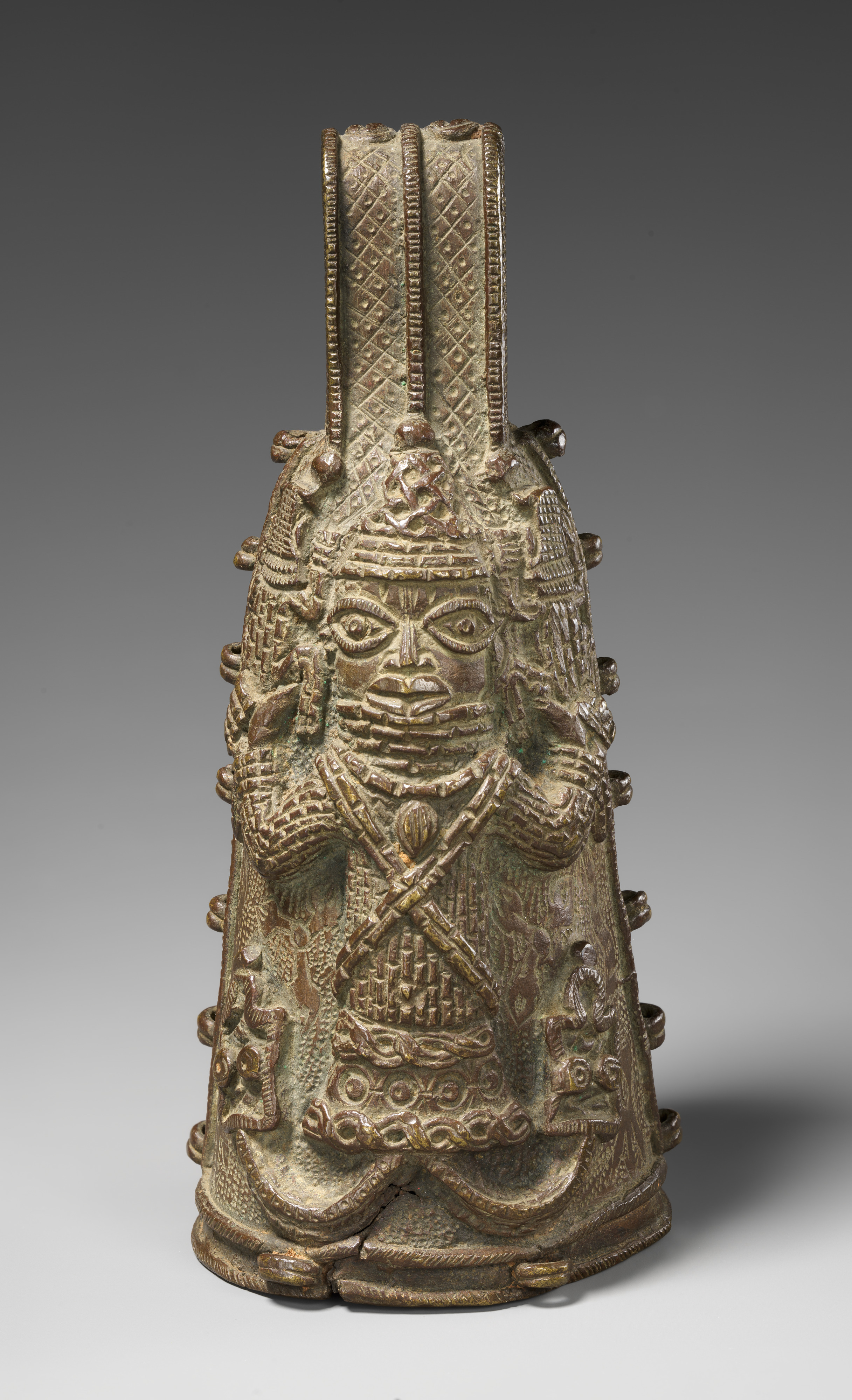 Ancient Carved Bronze Ceremonial Bell