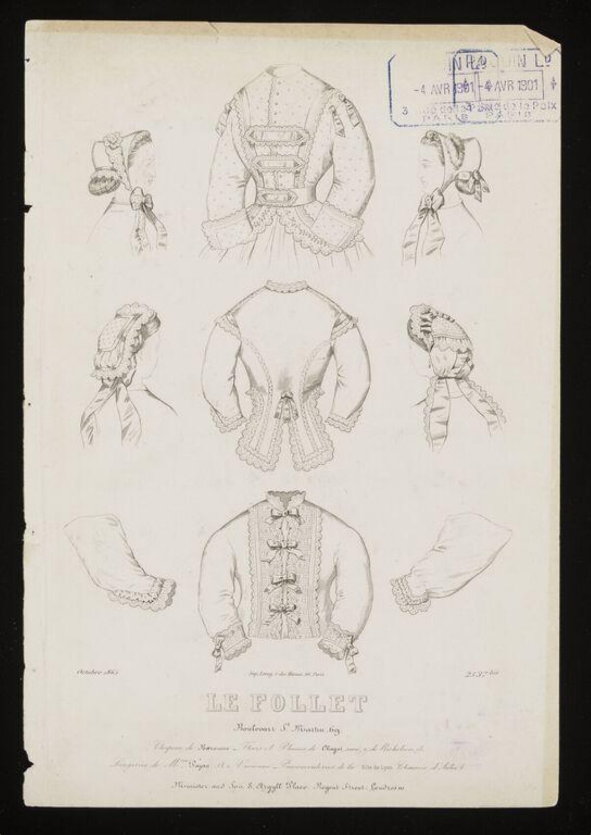 Le Follet 1901 Fashion Illustration Plate