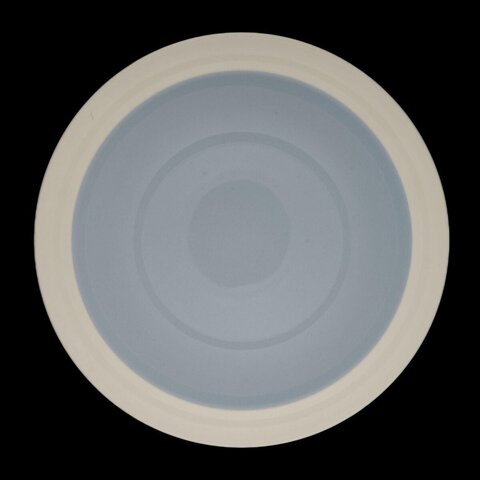 Top View of Blue and White Ceramic Plate