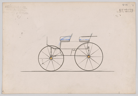 Vintage Horse Carriage Design Drawing
