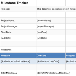Milestone Tracker