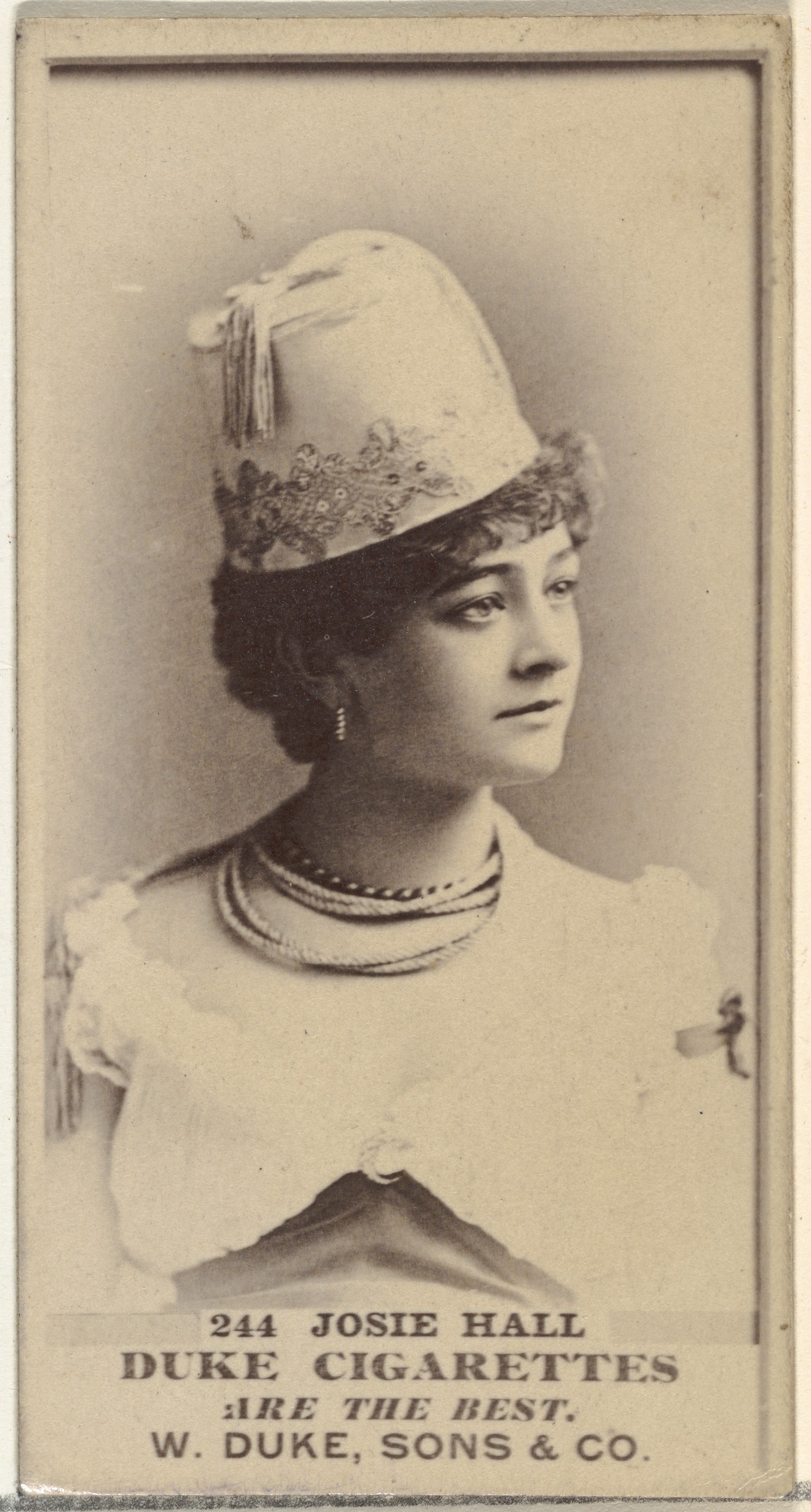 Vintage Duke Cigarettes Josie Hall Card