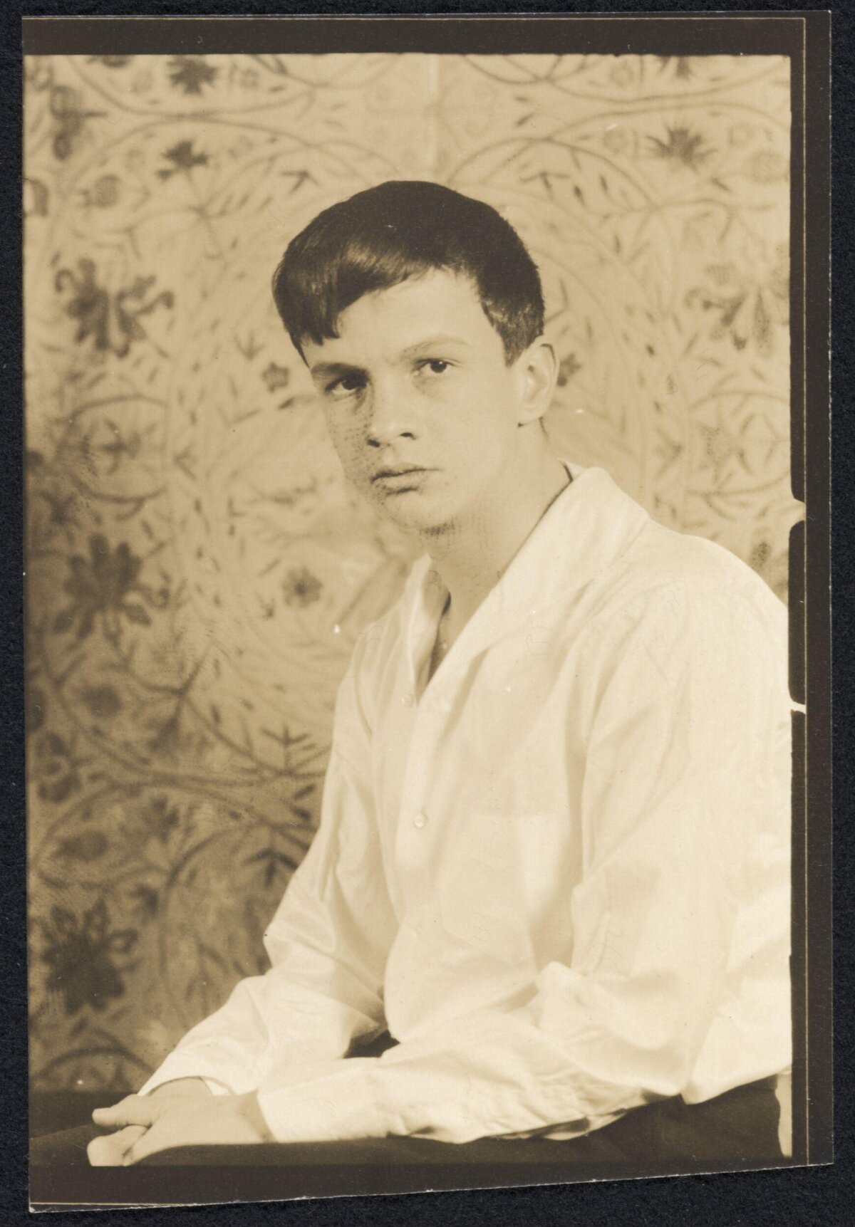 Vintage Sepia Portrait of Young Man