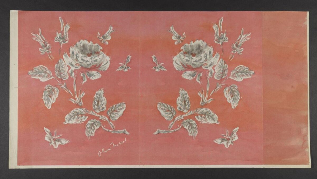 Rose and Butterfly Pattern Sketch