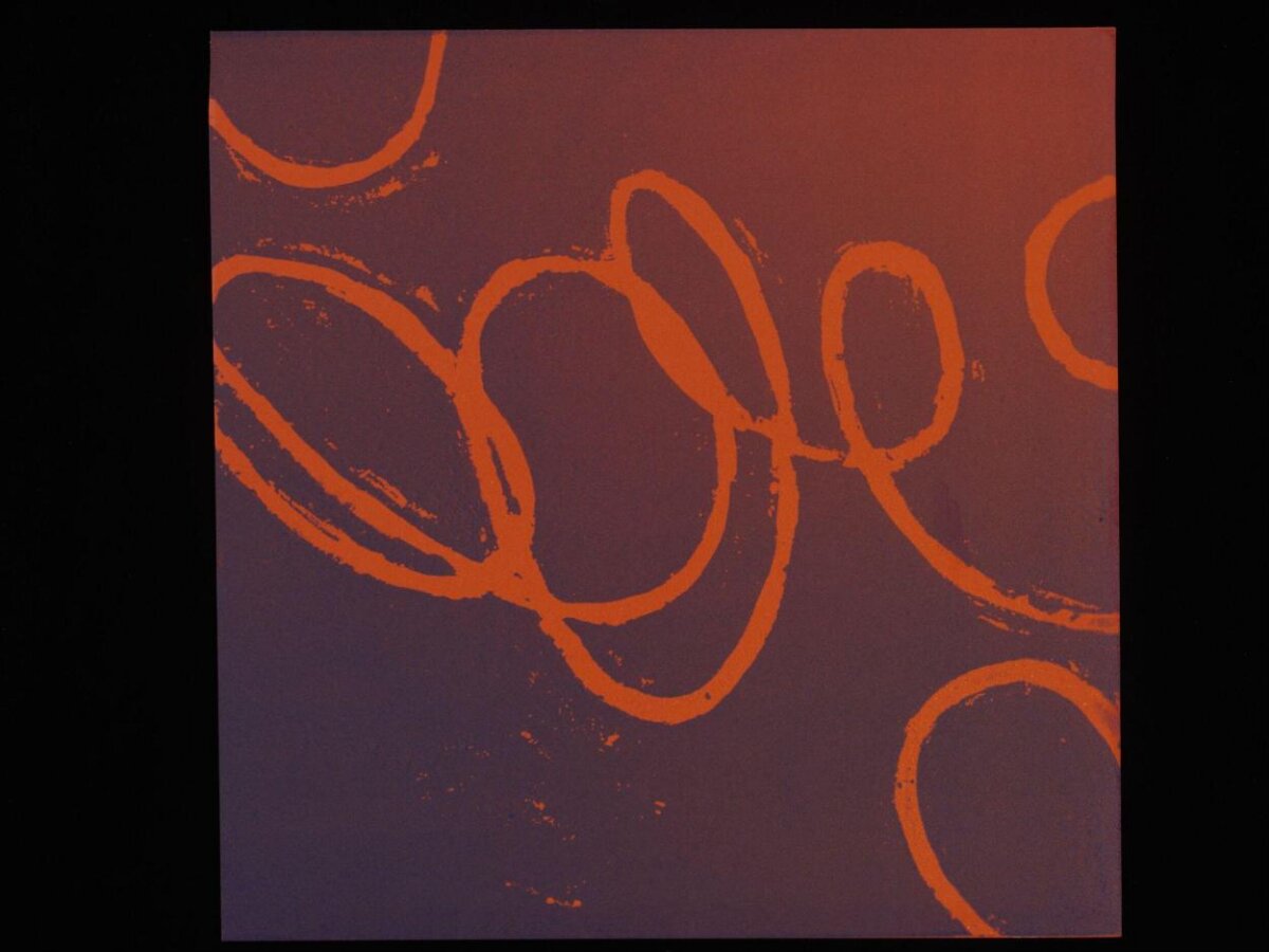 Abstract Orange Loop Gradient Art