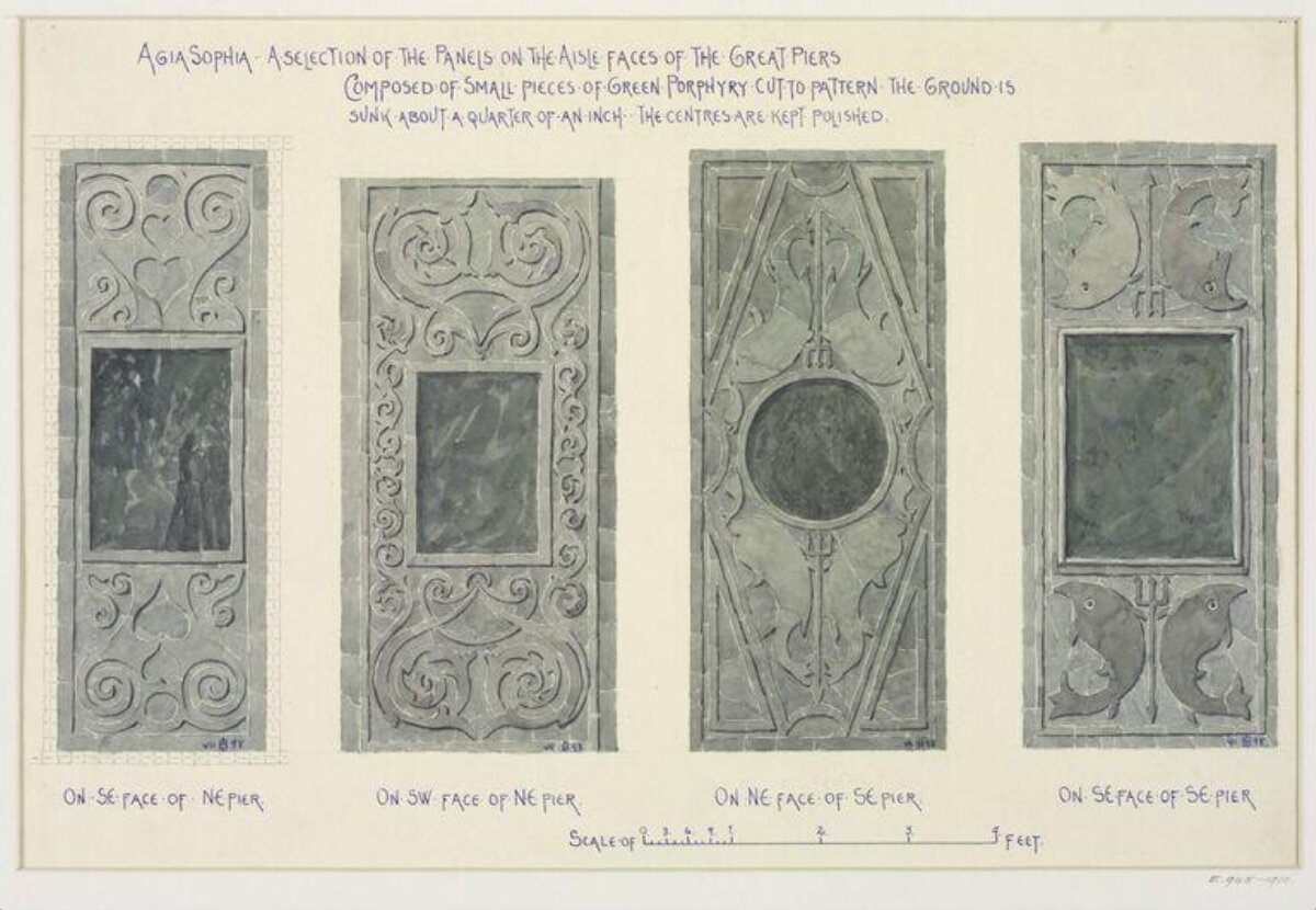 Hagia Sophia Great Pier Panels Drawing