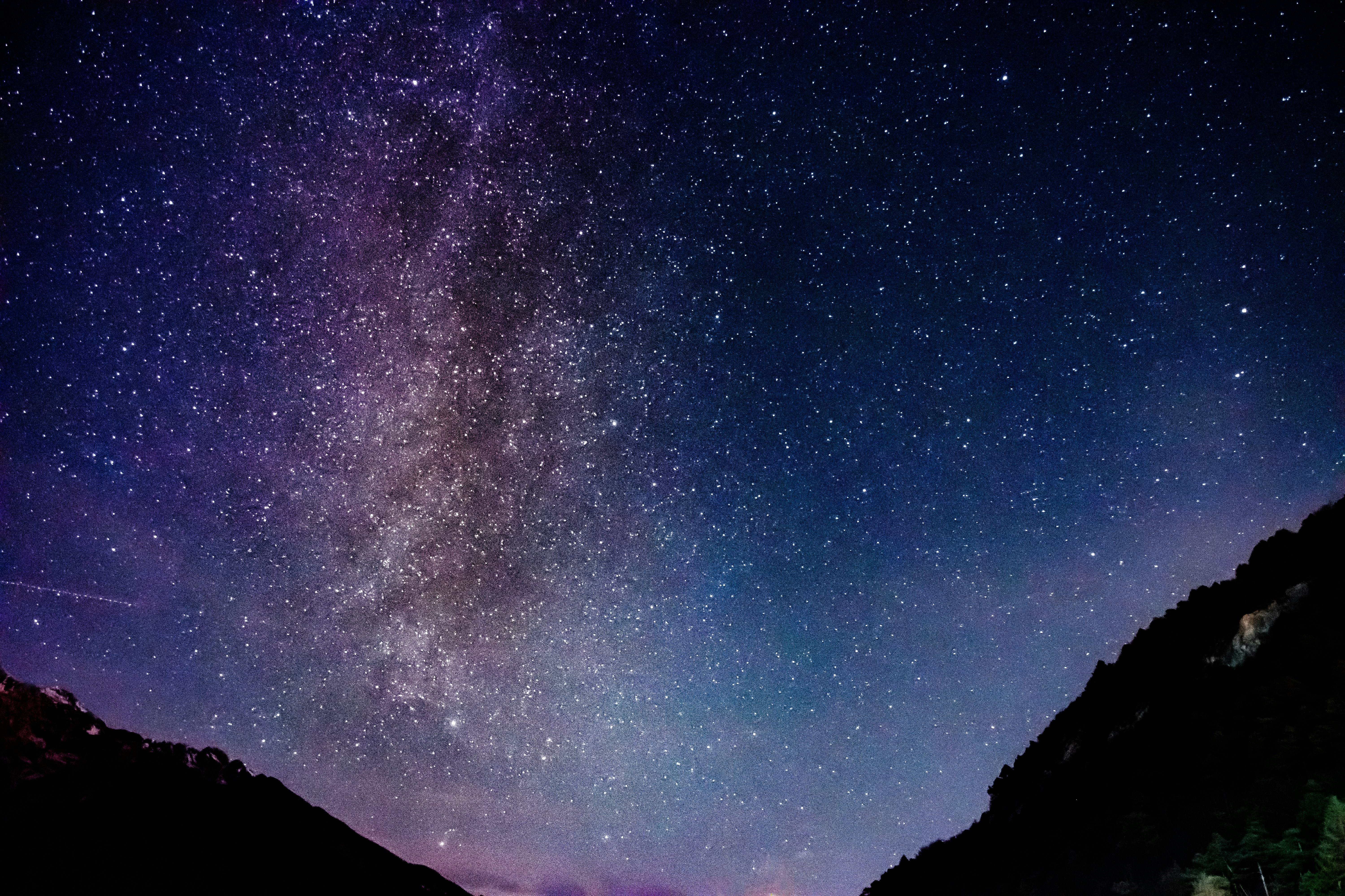 Milky Way Over Mountain Valley