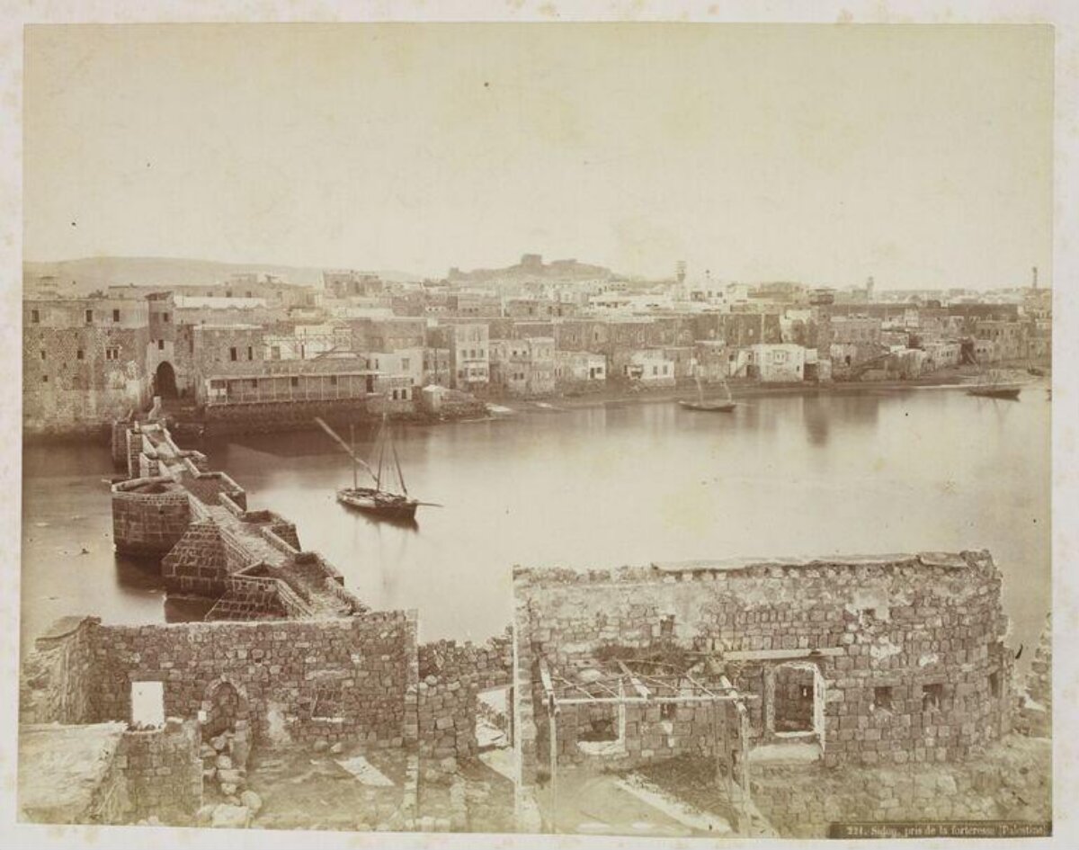 Vintage View of Sidon Harbour