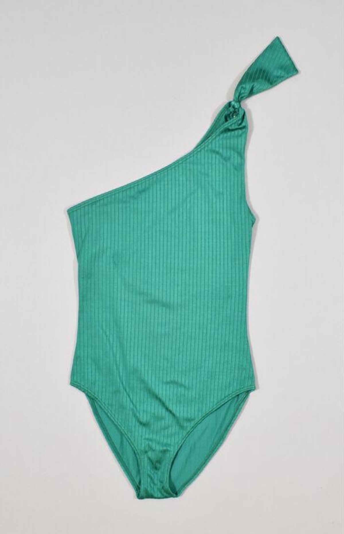 Green One-Shoulder One-Piece Swimsuit