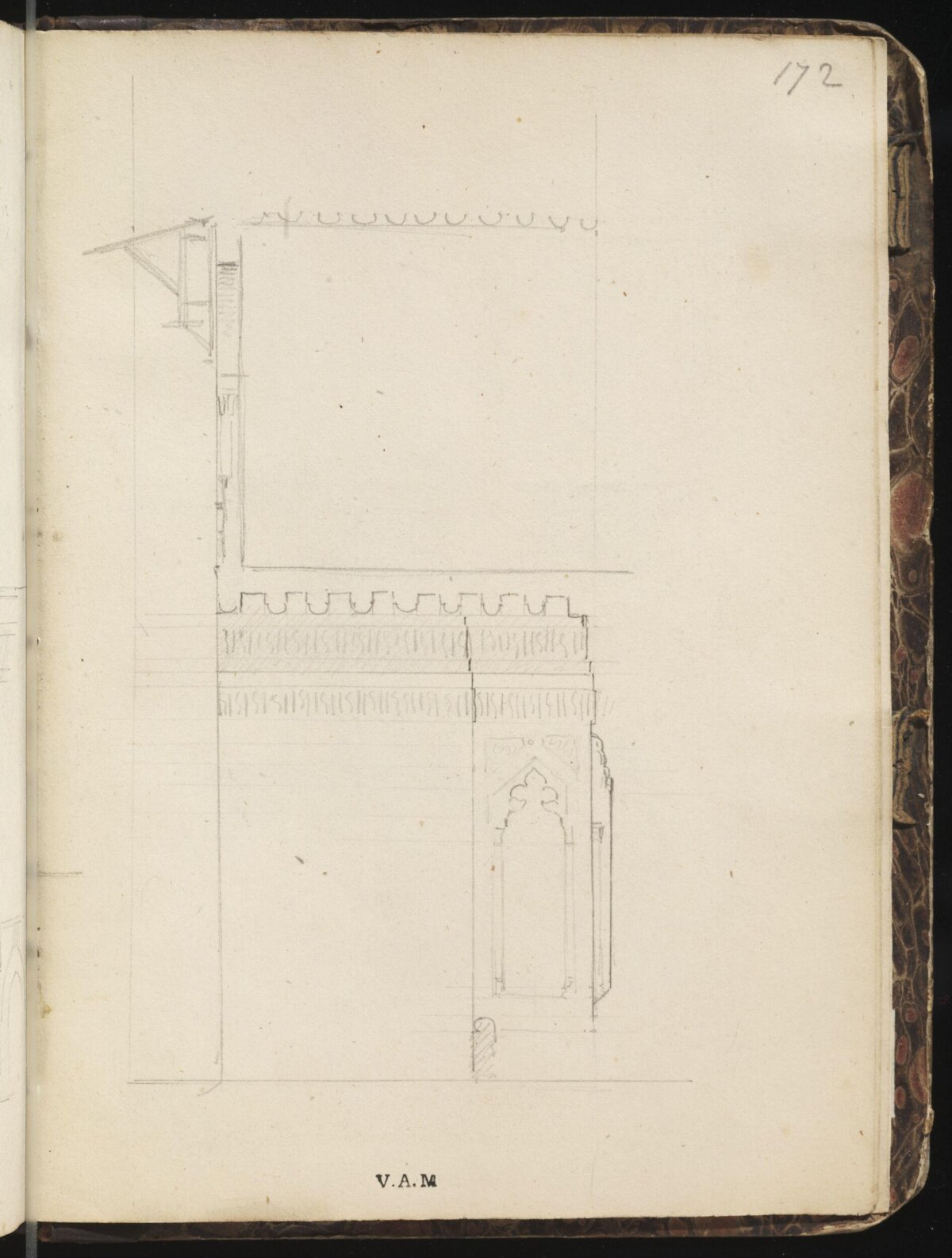 Pencil Sketch of Architectural Section
